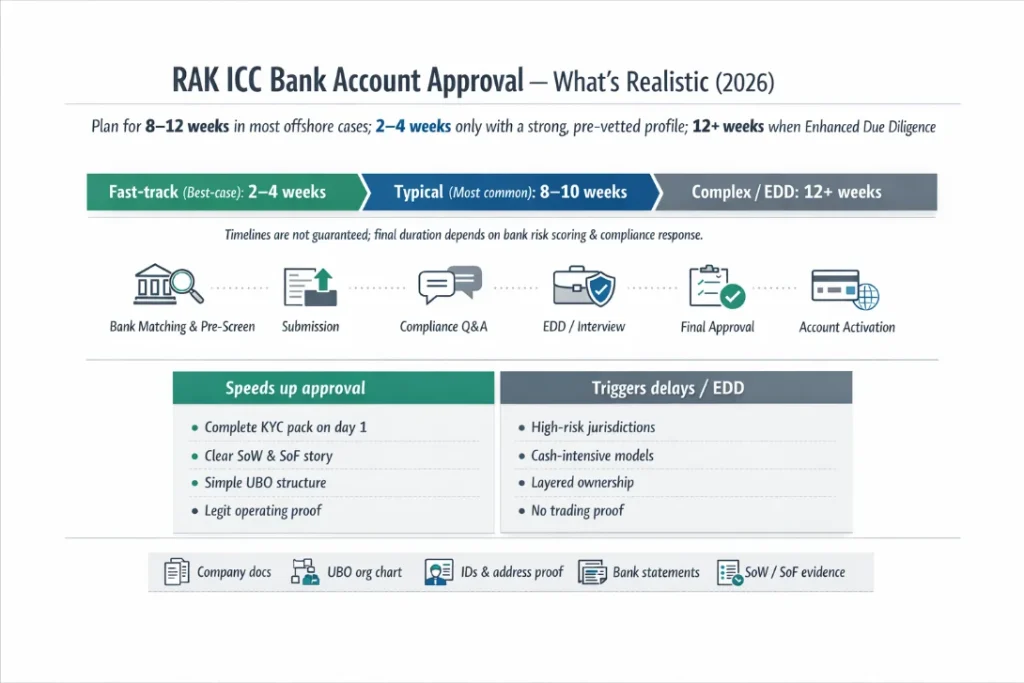When RAK ICC account approval is realistic