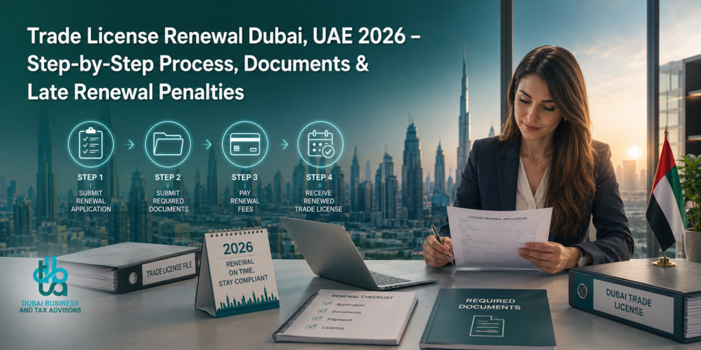Trade License Renewal Dubai, UAE 2026: Step-by-Step Process, Documents and Late Renewal Penalties Trade License Renewal Dubai, UAE 2026: Step-by-Step Process, Documents and Late Renewal Penalties