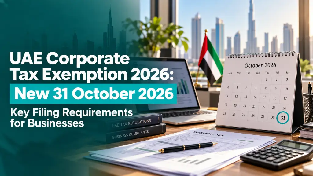 UAE Corporate Tax Exemption 2026: New 31 October Deadline Explained 