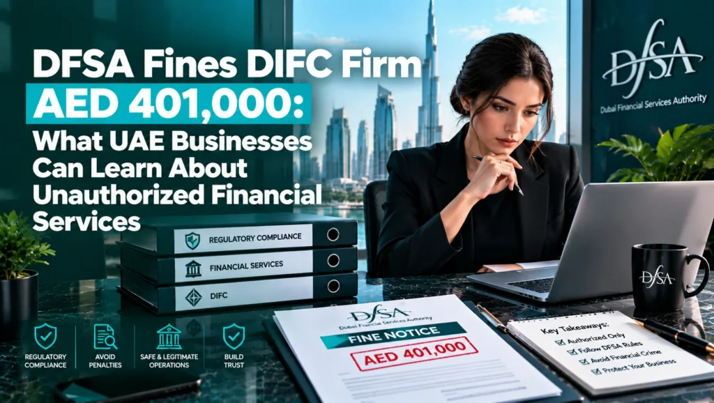 DFSA Fines DIFC Firm AED 401,000: What UAE Businesses Can Learn About Unauthorized Financial Services
