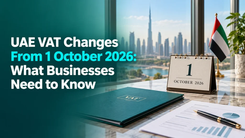 UAE VAT Changes From 1 October 2026 What Businesses Need to Know